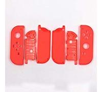 Full Housing Faceplate Shell Case Cover & Battery Middle Plate Frame Replacement Part for Nintendo Switch NS NX Joy-Con Controller (Red)