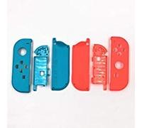 Full Housing Faceplate Shell Case Cover & Battery Middle Plate Frame Replacement Part For Nintendo Switch NS NX Joy-Con Controller (Blue+Red)