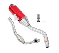 Full Kit Motorcycle Exhaust Muffler Exhaust Pipe Silencer For CRF300L CRF300 CRF250L CRF250 Slip-On Front Middle Pipe Muffler Exhaust(RED)