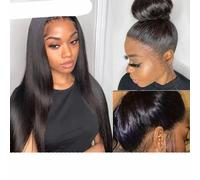 Full Lace Wig Human Hair Pre Plucked 30 32 Inch Straight Lace Front Wig For Women Brazilian 4x4 13x4 13x6Hd Lace Frontal Wig-4x4 lace wig-16inches-180 density