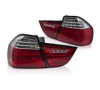 Full LED lightbar taillights suitable for BMW E90 LCI (2008-2012), red/chrome