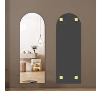 Full-Length Adhesive Mirror, Frameless High-Definition Unbreakable Wall Mirror with Round Corners, Perfect for Living Room, 20X60CM