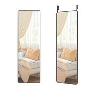 Full Length Hanging Mirror Over the Door or Wall Mounted, Matte White