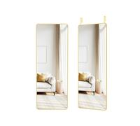 Full Length Hanging Mirror Over the Door or Wall Mounted, Pale Gold