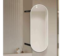 Full Length Invisible Pull-Out Mirror, Telescopic Sliding Vanity Mirror, Rotating Design for Bedroom, Locker Room, Cloakroom, Compact Space-Saving Solution, 1200x350mm