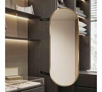 Full Length Invisible Pull-Out Mirror, Telescopic Sliding Vanity Mirror, Rotating Design for Bedroom, Locker Room, Cloakroom, Compact Space-Saving Solution, 1200x350mm