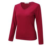Full Length Long Sleeve Top Women Crew Neck Fleece Lined Thermal Thermal Underwear Slim Tops Long Sleeve Thermal Shirts Winter Tops Linen Top Lightning Deals Today Wine