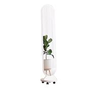 Full Length Mirror Floor Mirror with Wheels, Large Standing Mirror 360° Rotating Mirror, White Dressing Mirror for Living Room Bedroom Hallway