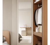 Full-Length Mirror, No Drill Frameless Design, Space-Saving Round Mirror for Bathroom, Living Room, Bedroom & Entryway (150x40cm/59x15.7in)