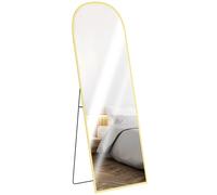 Homcom Full Length Mirror With Aluminium Alloy Frame Hanging Or Leaning In Gold Gold
