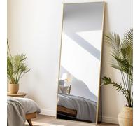 Full Length Mirrors Large Free Standing Floor Mirror Full Body Wall Mirror for Bedroom Living Room and Entrance, Rectangle Gold Frame, 165x60 CM