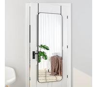 Full Length Over Door Mirror, Height Adjustable, Space-Saving Design, No Drill Installation for Bedrooms, Dressing Rooms, Offices, Shops - 155x45cm (61x17.7in)