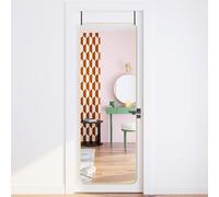 Full Length Over Door Mirror, Height Adjustable, Space-Saving Design, No Drill Installation for Bedrooms, Dressing Rooms, Offices, Shops - 155x45cm (61x17.7in)