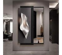 Full-Length Push-Pull Hide Mirror - Wall Mounted Slide Rail Design for Living Room & Bedroom Stylish Entrance Decor Space-Saving Solution