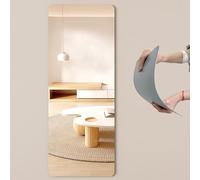 Full-Length Self-Adhesive Acrylic Mirror Film, HD Flexible & Shatterproof Sheets for Bathroom, Bedroom, Doors - 40 x 150 cm, Easy Install, No Glass Required