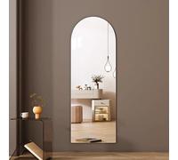 Full Length Self-Adhesive Acrylic Wall Mirror - Rounded Corner Shatterproof Easy Install - Ideal for Living Room Bedroom Entryway - Natural Color 4 Panels