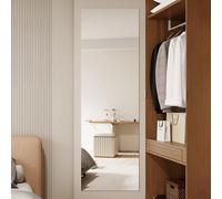 Full Length Wall Mirror No Drill Frameless Design SpaceSaving Round Mirror for Bathroom Living Room Bedroom & Entryway(Straight,100x40cm/39.3x15.7in)