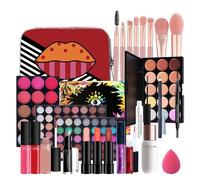 Full Makeup Kit For Women Complete Set Including Eyeshadow Palette Long Lasting Color Waterproof High Quality Ingredients Silky Shine Various Shades