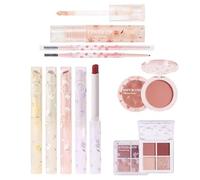 Full Makeup Kit - Travel Makeup Kit, Comfortable Travel Kit | 8 Piece Enhanced Beauty Waterproof Makeup Stuff, Skin Friendly Complete Makeup Set For Teens, Beginners And Professionals