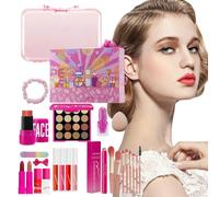 Full Makeup Kit with Everything, Makeup Brush Eyeshadow Lip Gloss Beauty Cosmetics - Smudge-Proof Cosmetics for Stage Theater Photoshoot Travel Dance