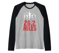Full Marathon Runner 26.2 Miles Run Runners Running Raglan Baseball Tee