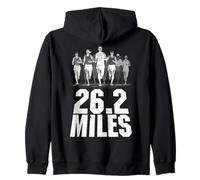 Full Marathon Runner 26.2 Miles Run Runners Running Zip Hoodie