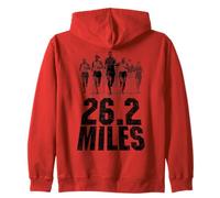 Full Marathon Runner 26.2 Miles Run Runners Running Zip Hoodie