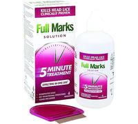 Full Marks 200ml Head Lice Solution - Simple 5-Minute Formula, Eliminates Lice & Eggs, Includes Comb, Effective Scalp Care In One Use, Fast-Acting Treatment