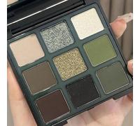 Full Matte Eyeshadow Palette - 9 Colors for Women, Soft Blendable Nudes & Browns for Natural Looks - Warm Nude Shades Green
