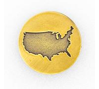Full Metal Markers USA American Silhouette Unique Magnetic Metal Golf Ball Marker with Hat Clip