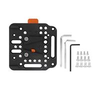 Full Metal V Mount Battery Board Base, Quick Release Plate with Thread Hole Slot, Orange Aluminium Alloy V Mount Battery Plate for Cinema Cameras and Cage Systems