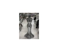 Full Mirrored Body Italian Lady End Table 63x33 Cm