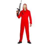 Full Money Heist Costume | Complete Costume Series Kit | Red Hooded Adult Suit (170-180cm) + Official Dali Mask | Party | Thief | Burglar | OriginalCup®