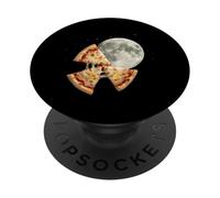 Full Moon And Melty Pizza Slices Cosmic Space PopSockets Adhesive PopGrip