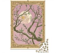 Full Moon Blossom Art Print Jigsaw Puzzles Puzzle for Adults Kids. 1000 Pieces Impossible Challenge Toy Educational Games Home Decoration for Adults& Kids Age 14 Years Up 38x26cm/1000pcs