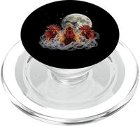 Full Moon Chicken Trio Mystic Night Crowing Scene PopSockets PopGrip for MagSafe