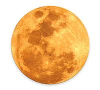 Full Moon Circle Mouse Pad - Mousepad - Lunar - Space - Galaxy - Crater - Solar System - The Yellow Full Moon