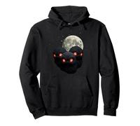 Full Moon Creepy Cute Furry Night Sprites Red Eyes Pullover Hoodie