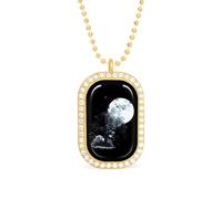 Full Moon Flock Of Birds Tree Custom Photo Necklace Personalized Picture Pendant Memory Jewelry for Women