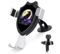 Full Moon Gothic Witchy Crow Roses Mystical Car Phone Mount Cell Phone Holder Automobile Phone Stand Car Accessories