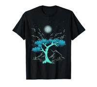 Full Moon Outdoor Forest Tree Moonlight Wildlife Nature T-Shirt