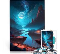 Full Moon PanoramaJigsaw Puzzles 2000 Piece for Adults Challenging Game and Family Play Artists Collection, Fine Art 70x100cm