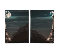 Full Moon Paris Eiffel Tower Passport Holder Cover Wallet PU Leather Passport Cover Passports Wallet for Travel Must Haves