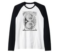 Full Moon Phase Space Astronomy Chart Phases of The Moon Raglan Baseball Tee
