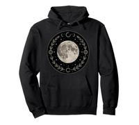 Full Moon Phases Celestial Night Lunar Cycle Astronomy Pullover Hoodie