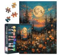 Full Moon Puzzles for Adults 1000 Pieces, Flowers Jigsaw Puzzles, Adult Puzzle for Adults, Educational Fun Games or Toys for Elders Friends 20X27 INCH
