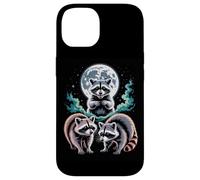 Full Moon Raccoon Trio Night Forest Wildlife Case for iPhone 14