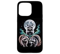 Full Moon Raccoon Trio Night Forest Wildlife Case for iPhone 15 Pro Max