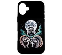 Full Moon Raccoon Trio Night Forest Wildlife Case for iPhone 16 Plus