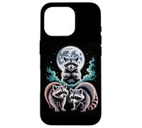 Full Moon Raccoon Trio Night Forest Wildlife Case for iPhone 16 Pro